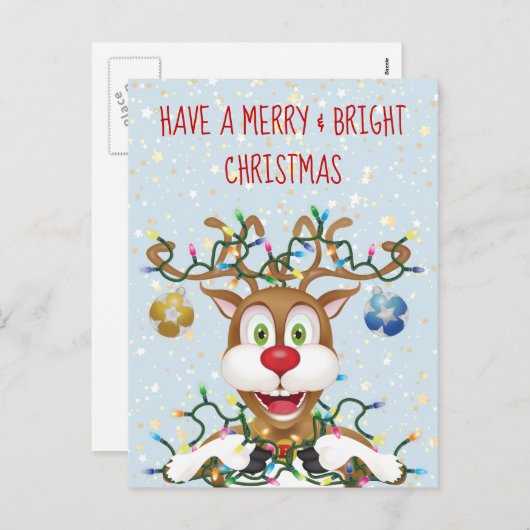 おもしろいクリスマストナディアホリデー応援 シーズンポストカード (正面/裏面)