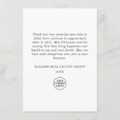 おもしろいクリスマストナディア企業のホリデイ サンキューカード (裏面)