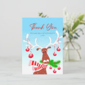 おもしろいクリスマストナディア企業のホリデイ サンキューカード (スタンド正面)
