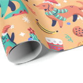 おもしろいクリスマスドッグアボカドサボテン ラッピングペーパー (ロールコーナー)