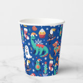 おもしろいクリスマスドッグアボカドサボテン 紙コップ (裏面)