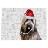 おもしろいクリスマスドッグブリードシェパードホリデー ラージペーパーバッグ (裏面)