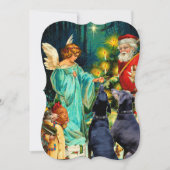 おもしろいクリスマスドッグヴィンテージカード シーズンカード (正面)