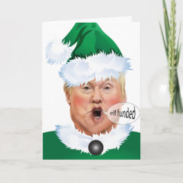 おもしろいクリスマスドナルドトランプ小妖精や小人 シーズンカード