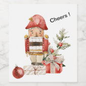 おもしろいクリスマスナツクラッカーワインラベル ワインラベル (シングルラベル)