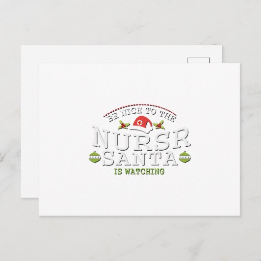 おもしろいクリスマスナース授与式 シーズンポストカード (正面/裏面)