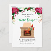 おもしろいクリスマスニューホームサンタホリデイムービング 案内ポストカード (正面/裏面)