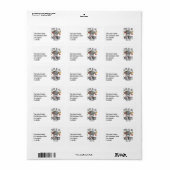 おもしろいクリスマスハイランド牛 ラベル (フルシート)