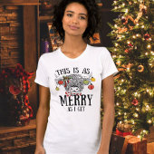 おもしろいクリスマスハイランド牛 Tシャツ