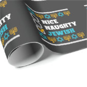 おもしろいクリスマスハヌカーいけなユダヤ(ユダヤ教)メノラー ラッピングペーパー (ロールコーナー)