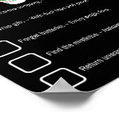 おもしろいクリスマスバケツリストデザインクリスマスホリデイHu ポスター (角)