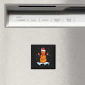 おもしろいクリスマスバスケットボールサンタ雪だるま マグネット (インサイチュ (食洗機))
