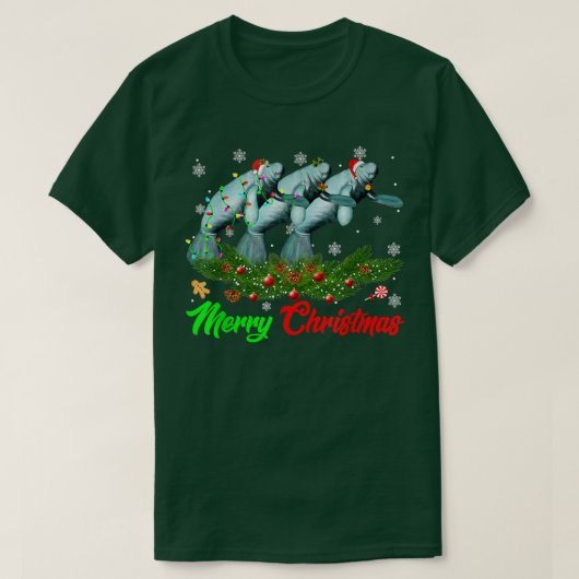 おもしろいクリスマスパジャマナティーハットサンタクリスマスリグ Tシャツ (デザイン正面)
