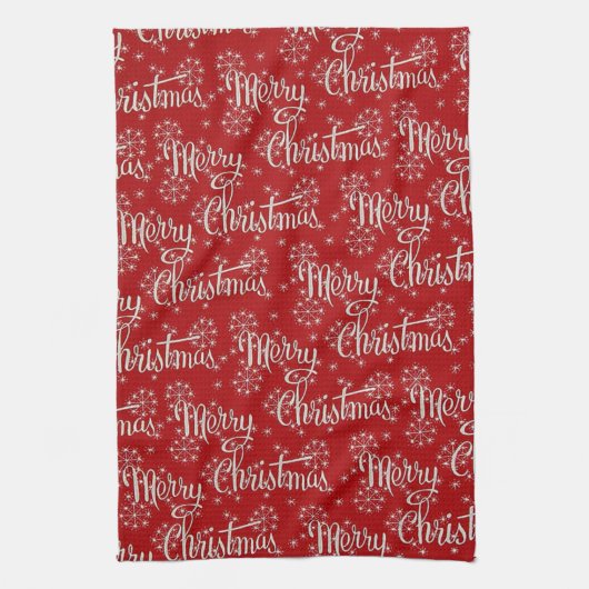 おもしろいクリスマスパターンのキッチンタオル キッチンタオル (縦)