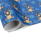 おもしろいクリスマスパーソナライズされたフォト顔スペインの ラッピングペーパー (ロールコーナー)