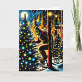 おもしろいクリスマスパーソナライズされた シーズンカード (正面)