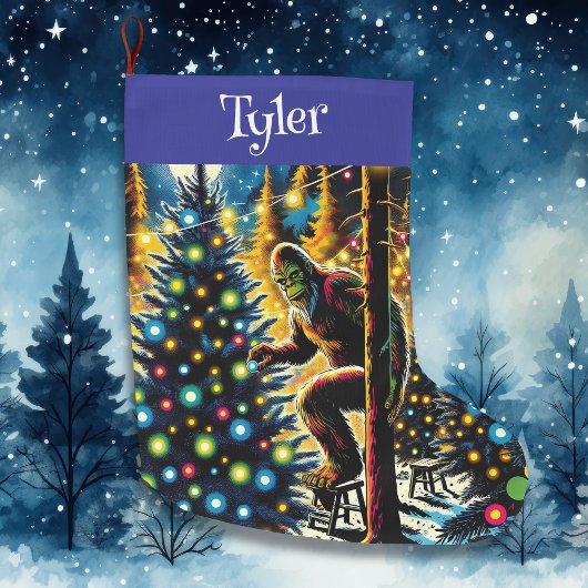 おもしろいクリスマスパーソナライズされた ラージクリスマスストッキング