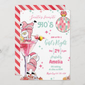 おもしろいクリスマスパーティーガールズナイト 招待状 (正面/裏面)