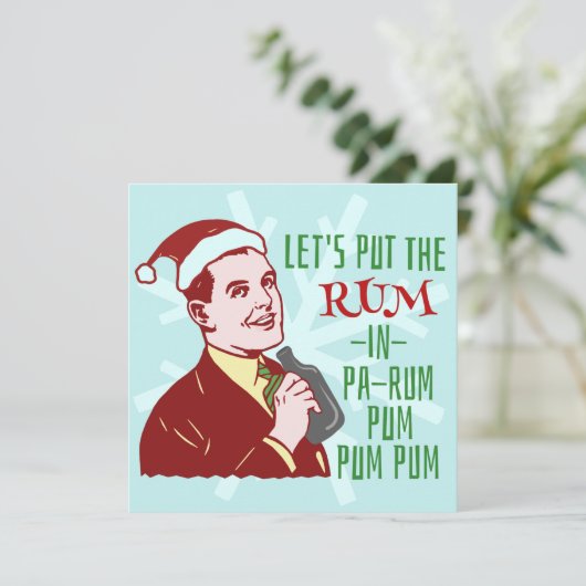 おもしろいクリスマスパーティーレトロラムアダルトホリデイ 招待状 (スタンド正面)