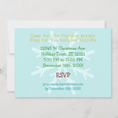 おもしろいクリスマスパーティーレトロラムアダルトホリデイv2 招待状 (裏面)