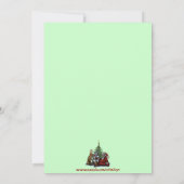 おもしろいクリスマスパーティー漫画アート招待状 招待状 (裏面)