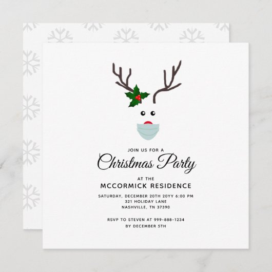 おもしろいクリスマスパーティー2021コビディトインデアカスタム シーズンカード (正面/裏面)