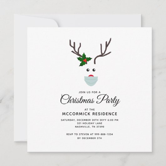 おもしろいクリスマスパーティー2021コビディトインデアカスタム シーズンカード (正面)