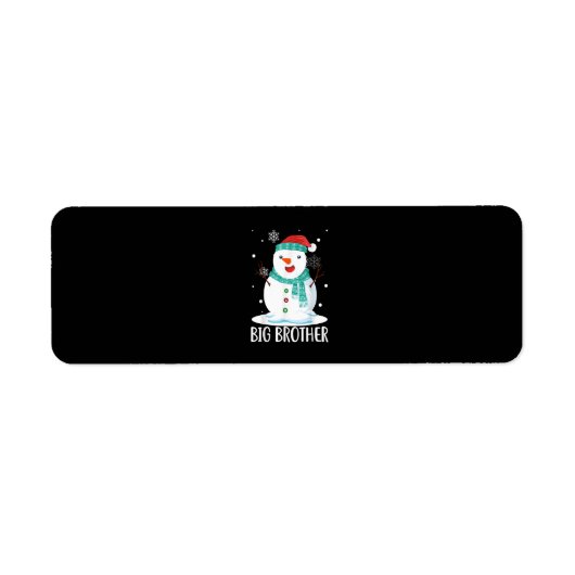 おもしろいクリスマスビッグブラザー雪だるまサンタマッチング ラベル (正面)