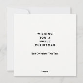 おもしろいクリスマスビーチサーフィン シーズンカード (裏面)