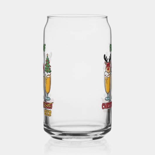 おもしろいクリスマスビール飲みパーティー ガラス缶 (右)