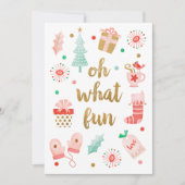 おもしろいクリスマスファミリーフォトカード シーズンカード (正面)