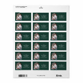 おもしろいクリスマスファミリーフォト差出人住所メール ラベル (フルシート)