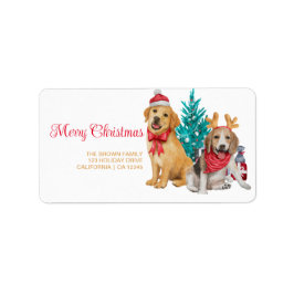 おもしろいクリスマスフォトモダンミニマル差出人住所 ラベル