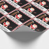 おもしろいクリスマスフットボール ラッピングペーパー (角)