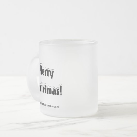 おもしろいクリスマスフロステッドビアマグ フロストグラスマグカップ (正面左)