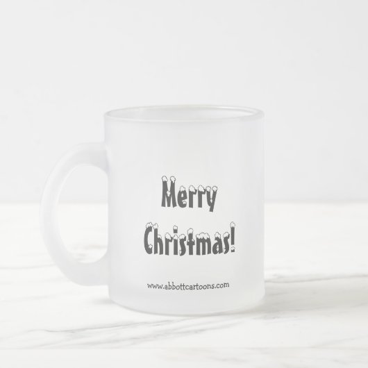 おもしろいクリスマスフロステッドビアマグ フロストグラスマグカップ (左)