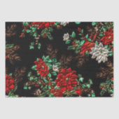 おもしろいクリスマスフローラルパターンティッシュペーパー 薄葉紙 (正面)