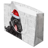 おもしろいクリスマスブラックロシアのテリア ラージペーパーバッグ (裏面アングル)