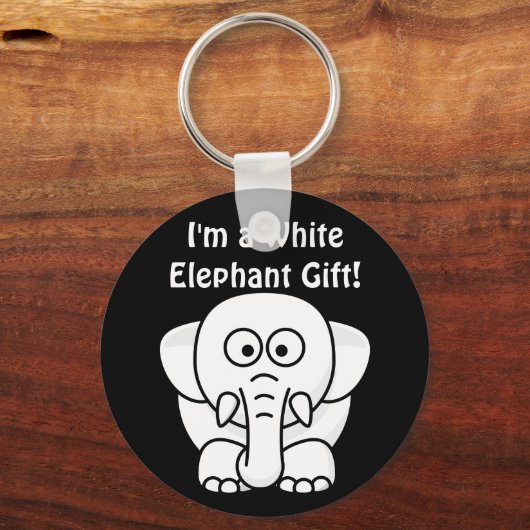 おもしろいクリスマスプレゼント実在：白象ギフト！ キーホルダー (正面)