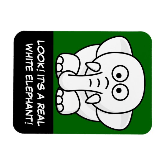 おもしろいクリスマスプレゼント実在：白象ギフト！ マグネット (横)