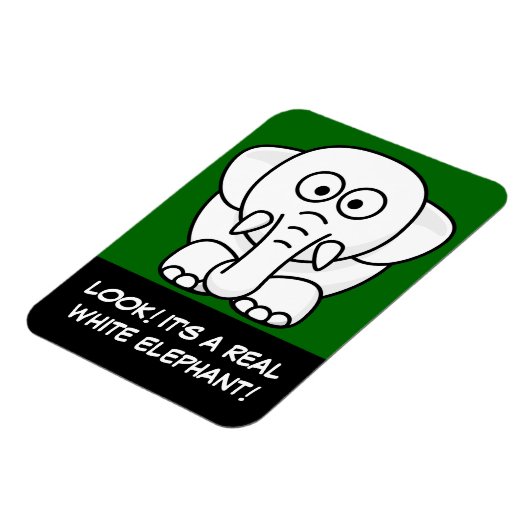 おもしろいクリスマスプレゼント実在：白象ギフト！ マグネット (左側)