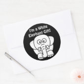 おもしろいクリスマスプレゼント実在：白象ギフト！ ラウンドシール (封筒)