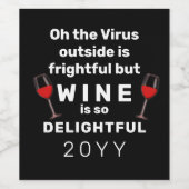 おもしろいクリスマスプンワインラバータイポグラフィ ワインラベル (シングルラベル)