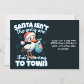 おもしろいクリスマスベビー妊娠の発表 シーズンカード (正面)