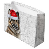 おもしろいクリスマスベルギーテルブレン ラージペーパーバッグ (裏面アングル)