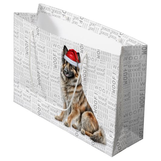 おもしろいクリスマスベルギーテルブレン ラージペーパーバッグ (正面アングル)