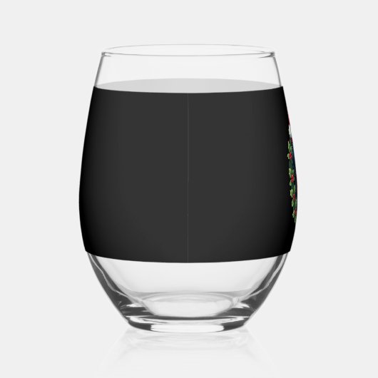 おもしろいクリスマスベルネーズマウンテンドッグタンクトップ ステムなしワイングラス (右)