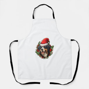 おもしろいクリスマスベルネーズマウンテンドッグ エプロン