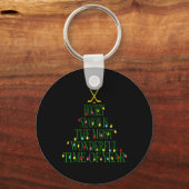 おもしろいクリスマスホッケー – 年の最も素晴らしい時間 キーホルダー (正面)