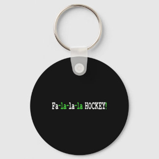おもしろいクリスマスホッケー – Fa la la Hockey キーホルダー